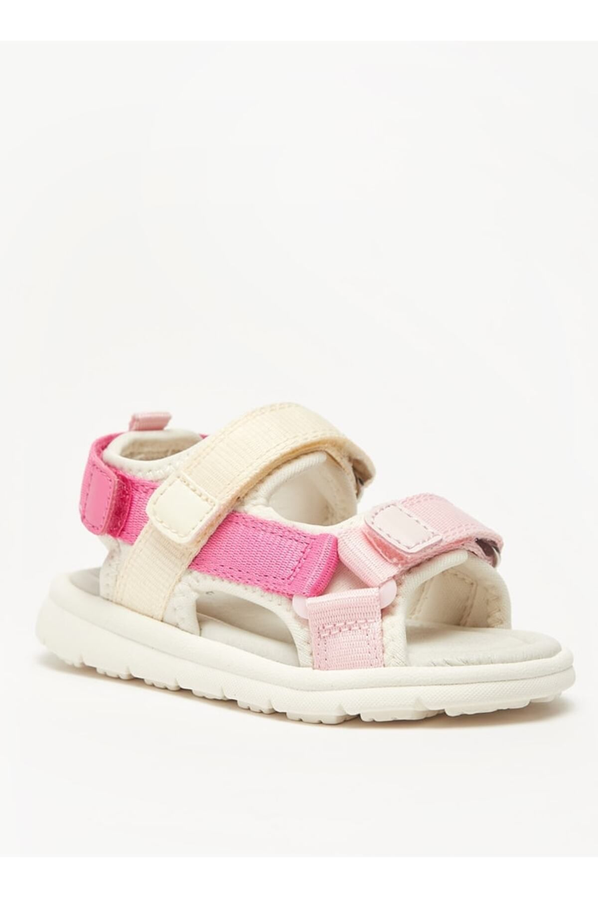 Barefeet-Panelled Flat Sandals with Hook and Loop Closure 1