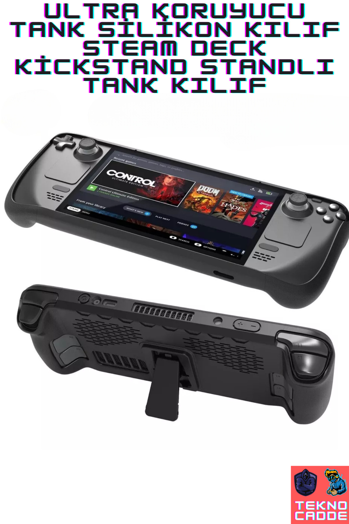 STEAM DECK GRİP TASARIM Ultra Koruyucu KİCKSTAND TANK Kılıf TUŞ KAPLAMA HEDİYE 3