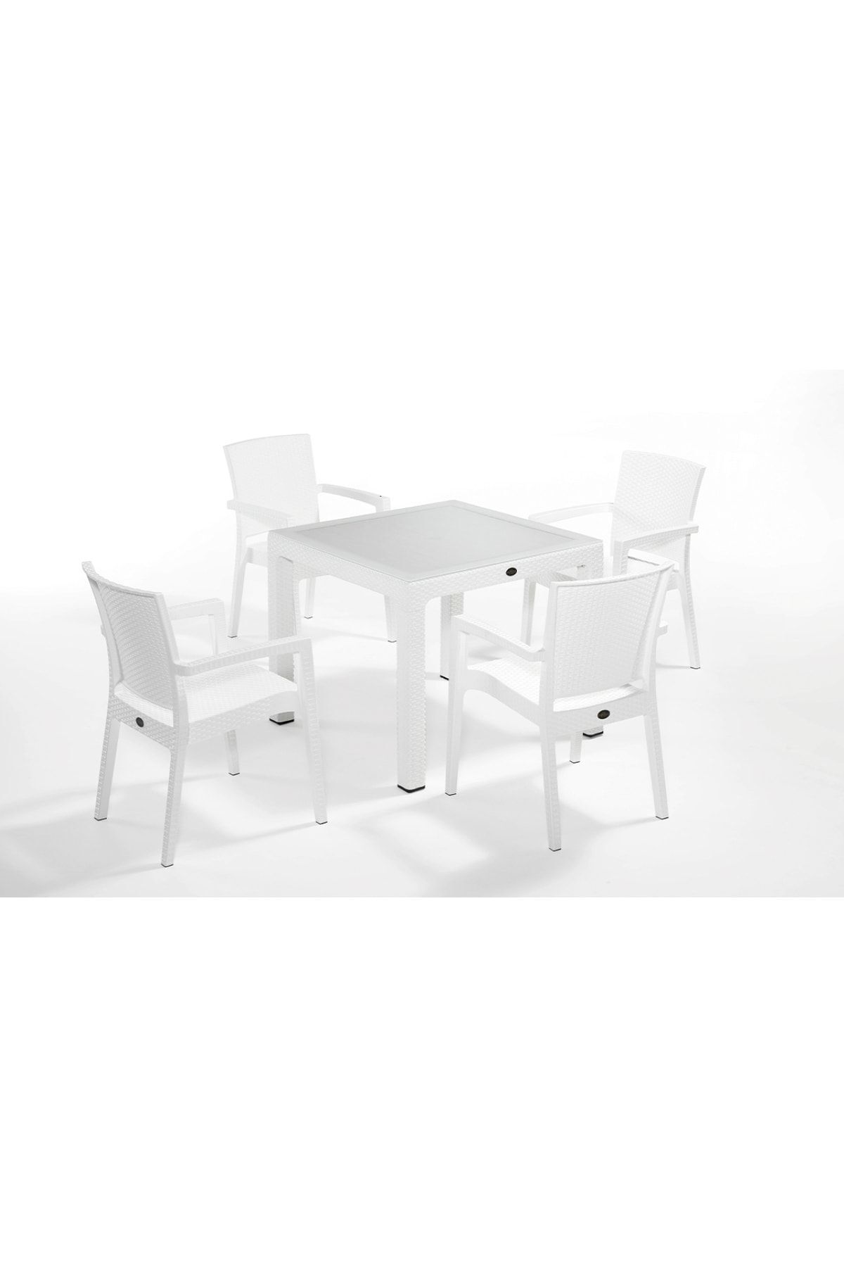 Novussi Zenit Suya Ve Güneşe Dayanıklı 4 Koltuklu 90x90 Kare Camlı