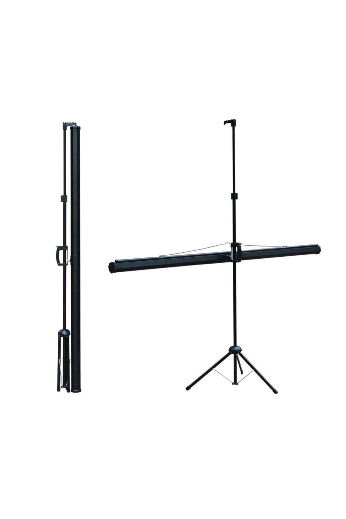 Nikadu Tx-18 180x180 cm Tripod Ayaklı Taşınabilir Manuel Projeksiyon Perdesi (arkası Siyah Fonlu)