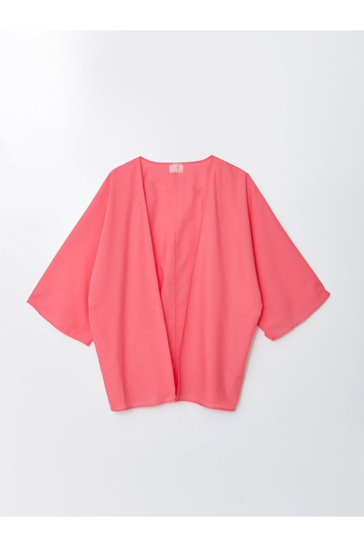 Lcw Eco Şal Yaka Düz Poplin Kadın Kimono