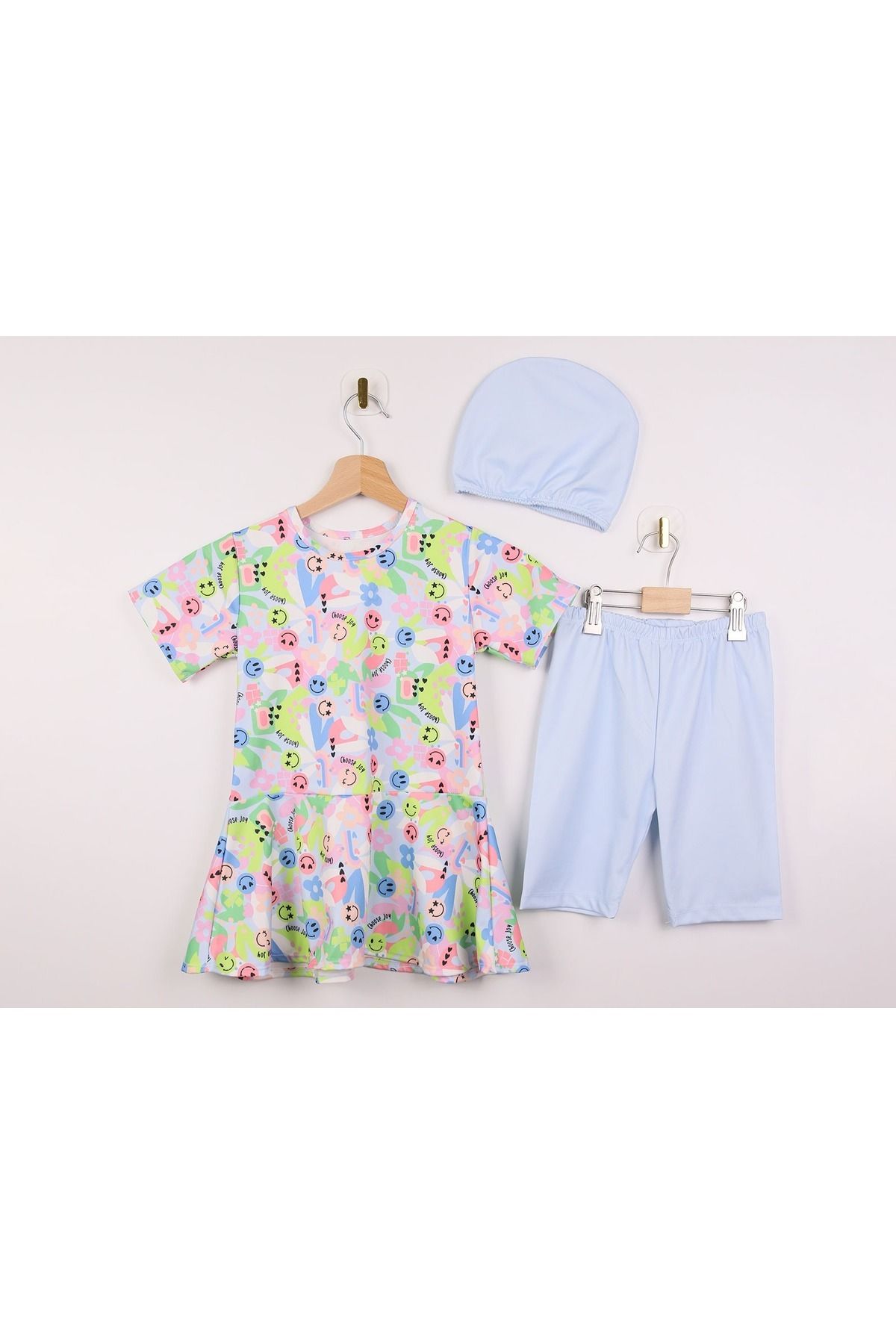 mikam Costum De Baie Hijab De Calitate - Fete Cu Boneta, Maneca Scurta Si Volane Femeie - 10–11 years