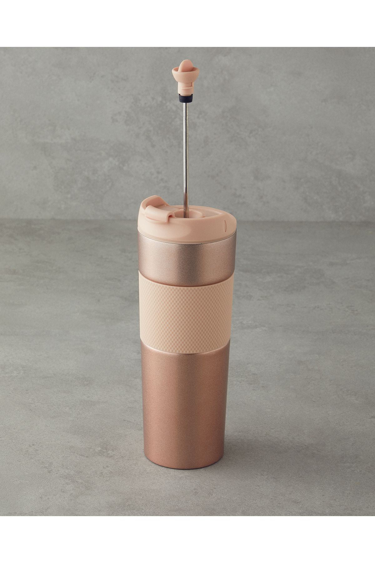 فلاسک صورتی Glow Steel French Press Travel Lib 450 میل English Home