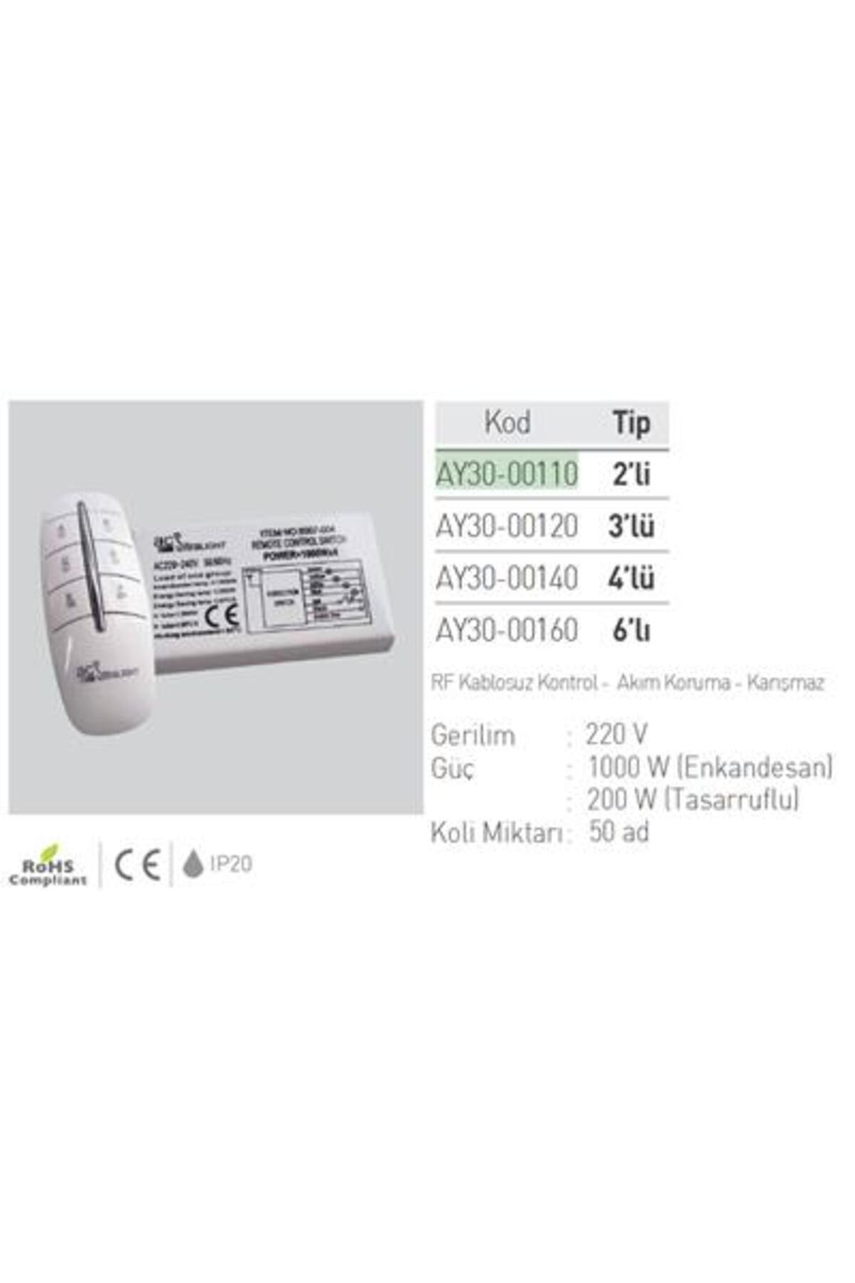 Ack 3lü Avize Kumandası Ay30-00120 - Fiyatı, Yorumları