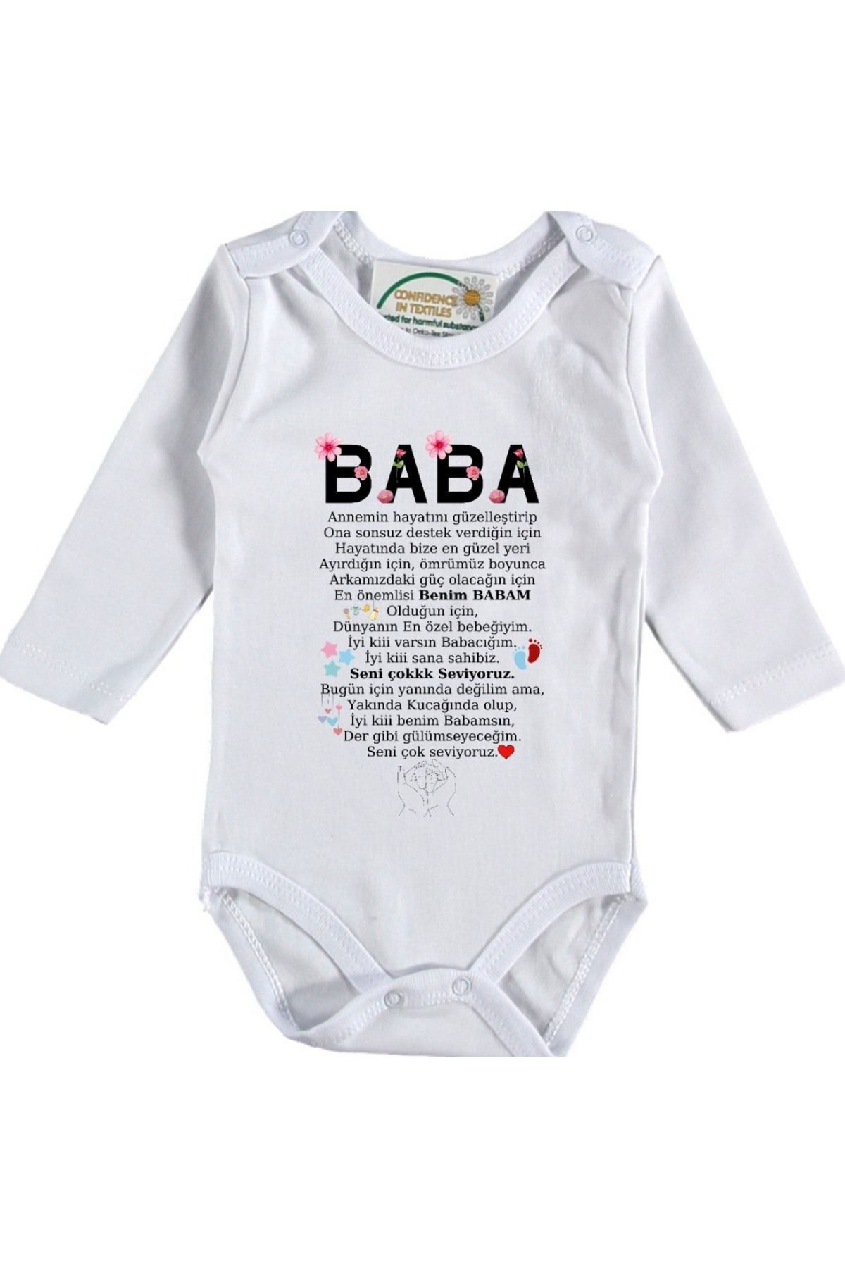 Personalized Baby Bodysuit with a Message from the Baby TO THE FATHER