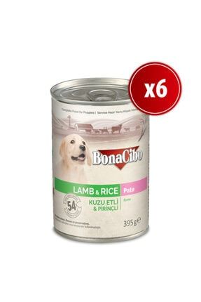 Bonacibo Ezme Kuzu Etli Pirinçli Yaş Yavru Köpek Maması 395 Gr X6 Adet BonaCibo22