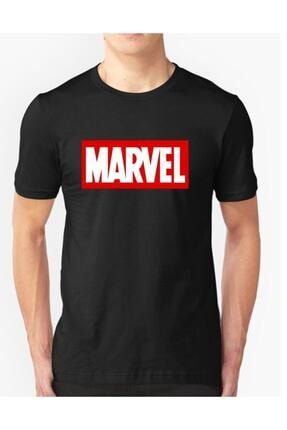Unisex Siyah Marvel T-shirt KZGN573