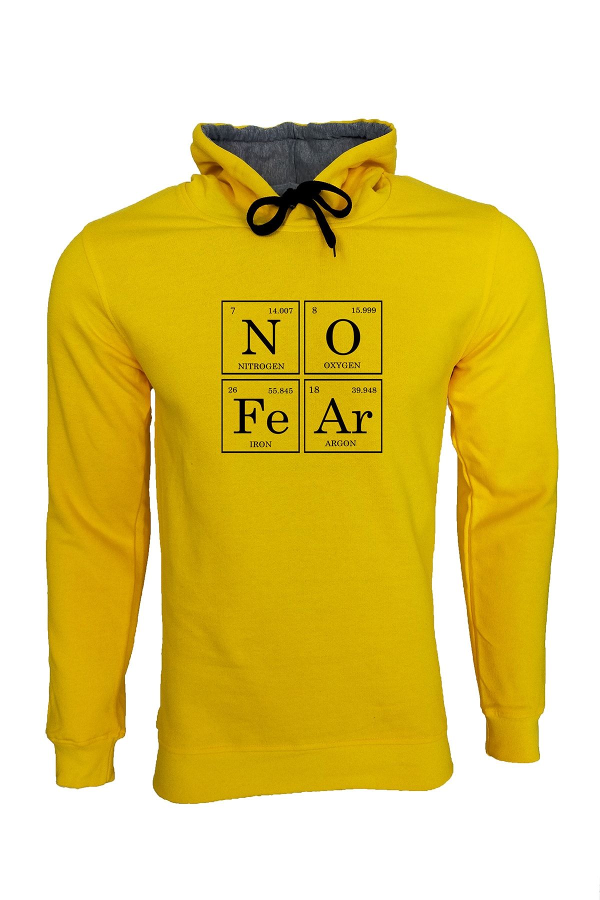 Raf Coll Hanorac Cu Glugă Unisex Galben Cu Imprimeu No Fear Unisex - L