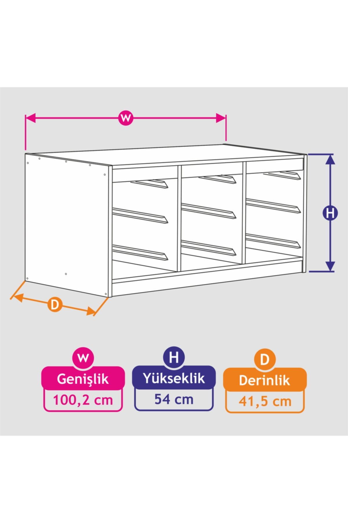Vip Home-Trofast Decorative Storage Unit - Multi-Purpose Storage Cabinet Vps-03 3