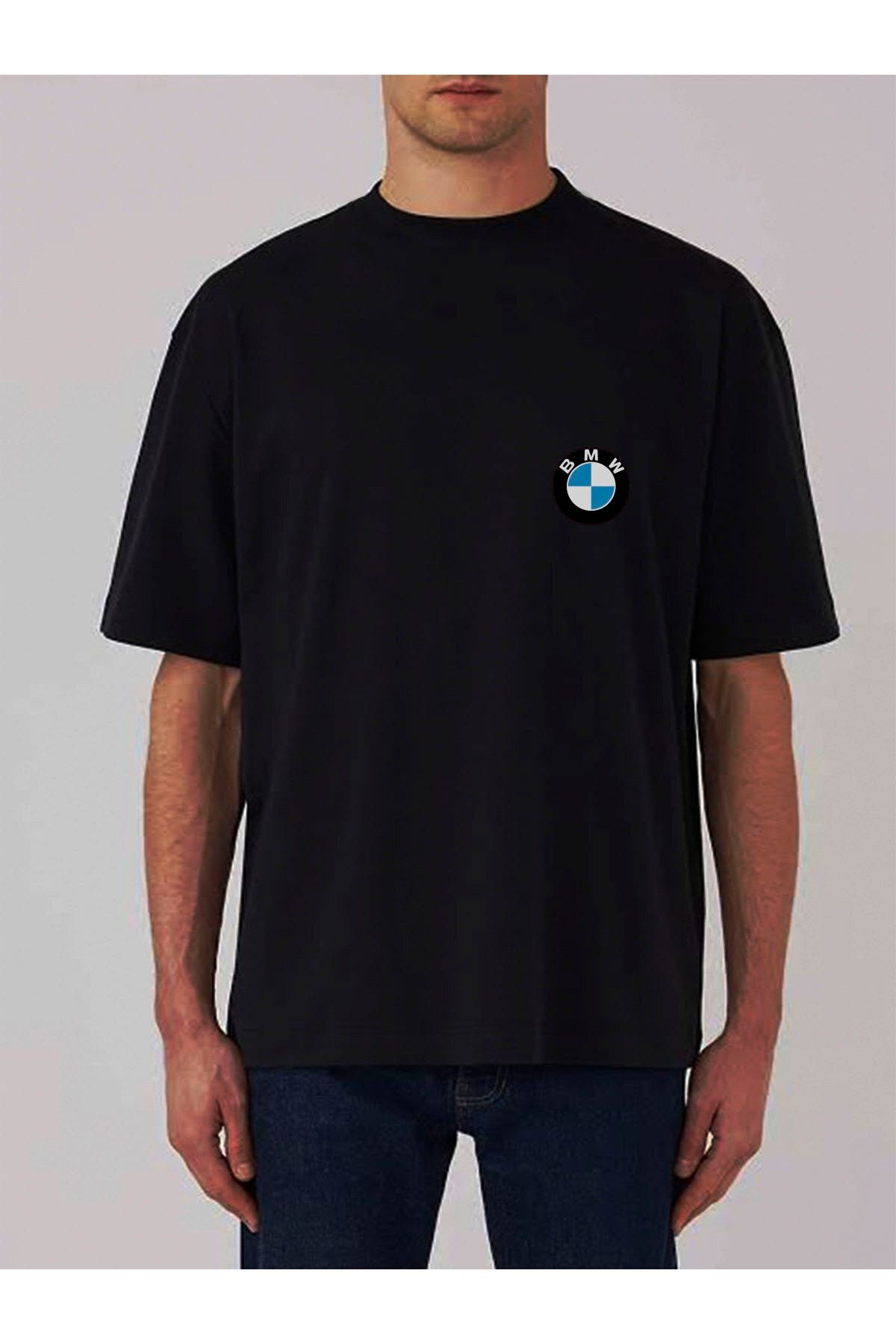 VectorWear Bmw %100 Pamuk Oversize Siyah Tişört