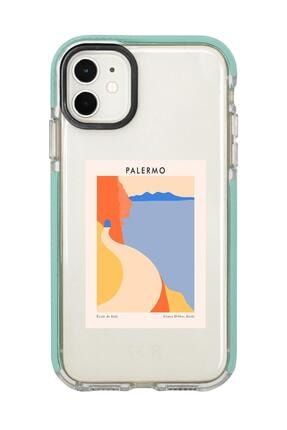 Iphone 12 Mini Palermo Desenli Candy Bumper Silikonlu Telefon Kılıfı MC12MCBTS113