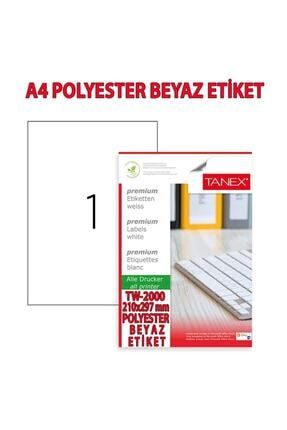 A4 Polyester Beyaz Laser Etiket Tw-2000 210x297mm.25 Ad./pk. P3934S4608