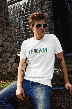 Trabzon Baskılı Erkek T-shirt GR0785TE