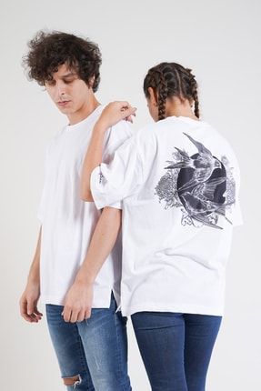 Unisex Beyaz T-shirt 643BIRDWHITE