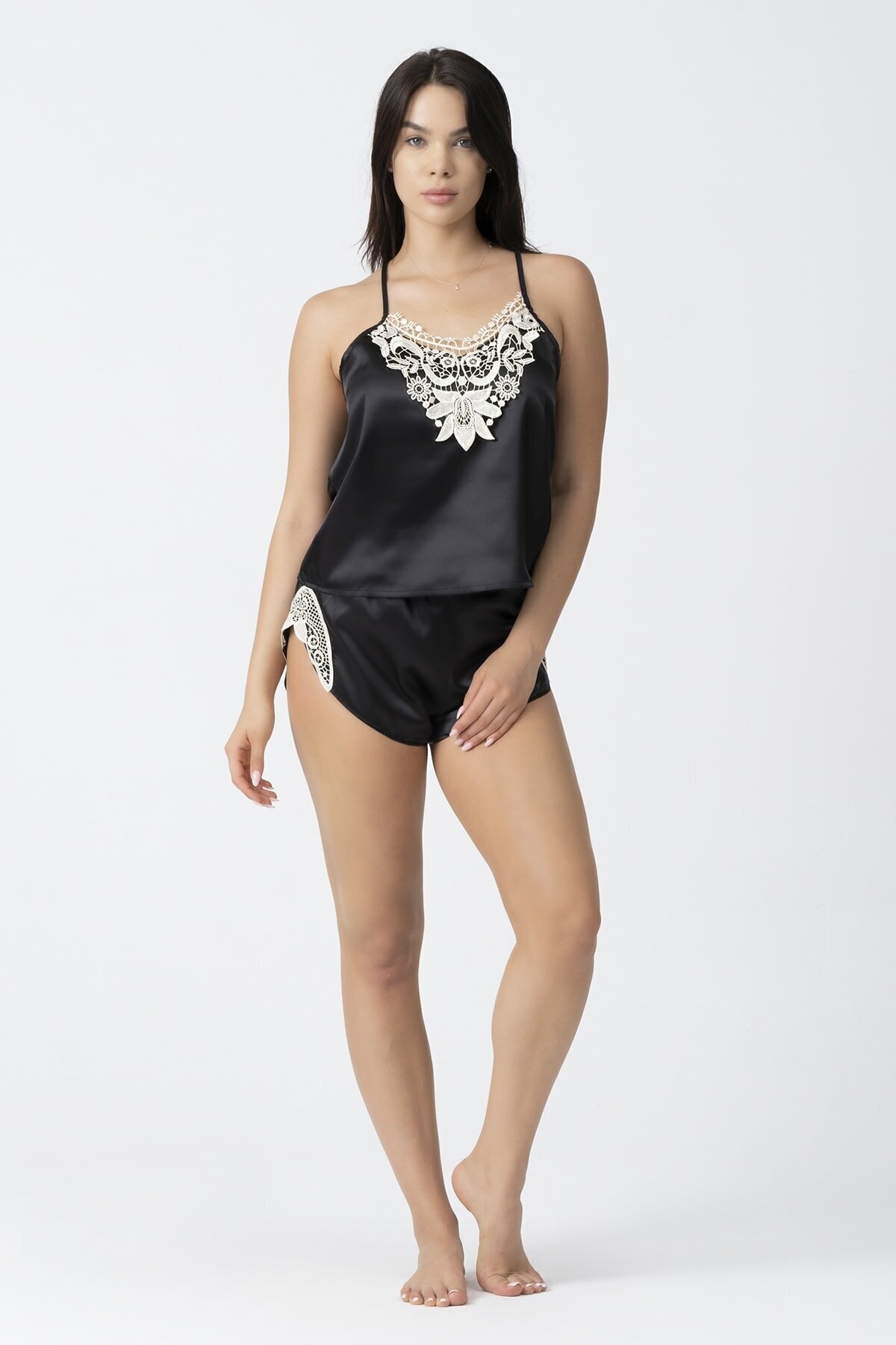 Hardy Kiss Shorts Suit Black Gecelik