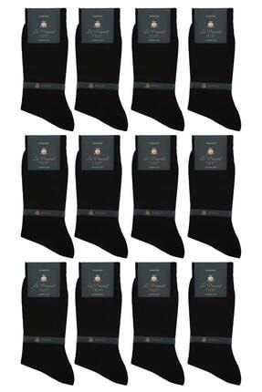 Ultra Lüks 12'li Siyah Bambu Klasik Erkek Çorap Set Crp188 KRVT8690002231347