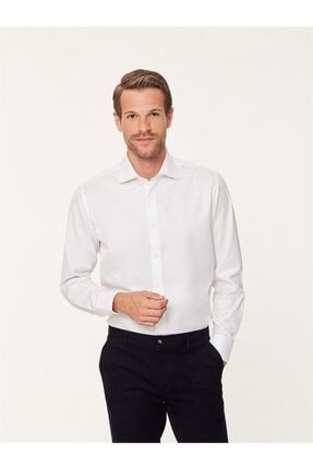 Beyaz Premium Twill Regular Fit Gömlek AEG140G001R01XS3I