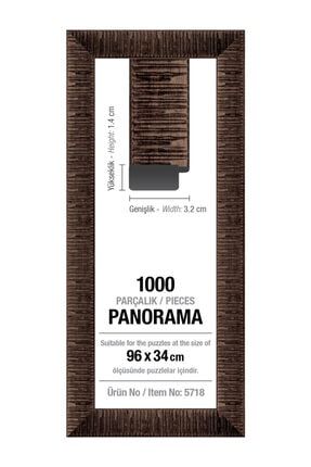 1000' Lik Panorama Kahverengi 96 X 34 Cm (30 Mm) Puzzle Çerçevesi CER5718