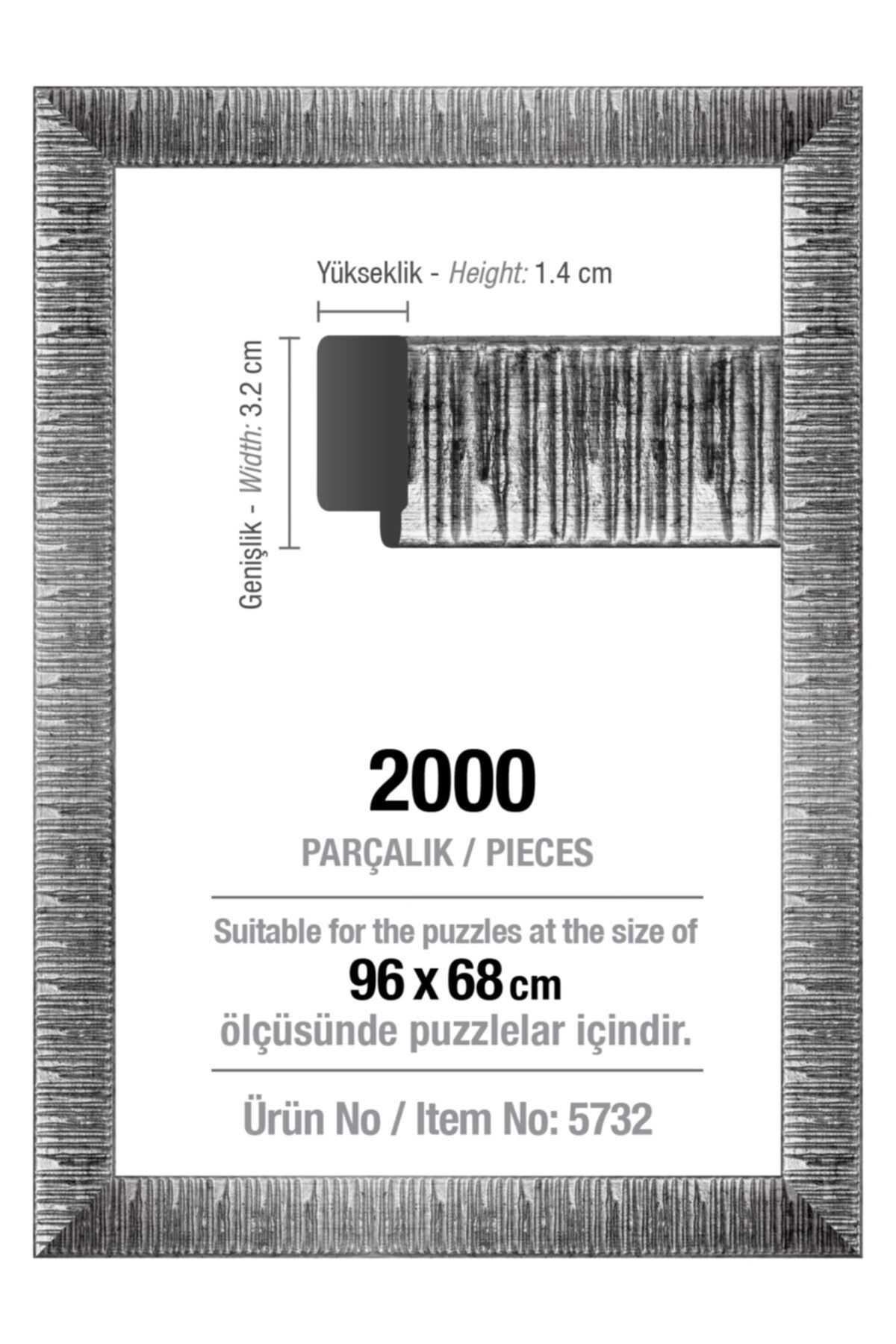 Art Puzzle قاب پازل 2000' نقره ای 96 X 68 سانتی متر (30 میلی متر) CER5732