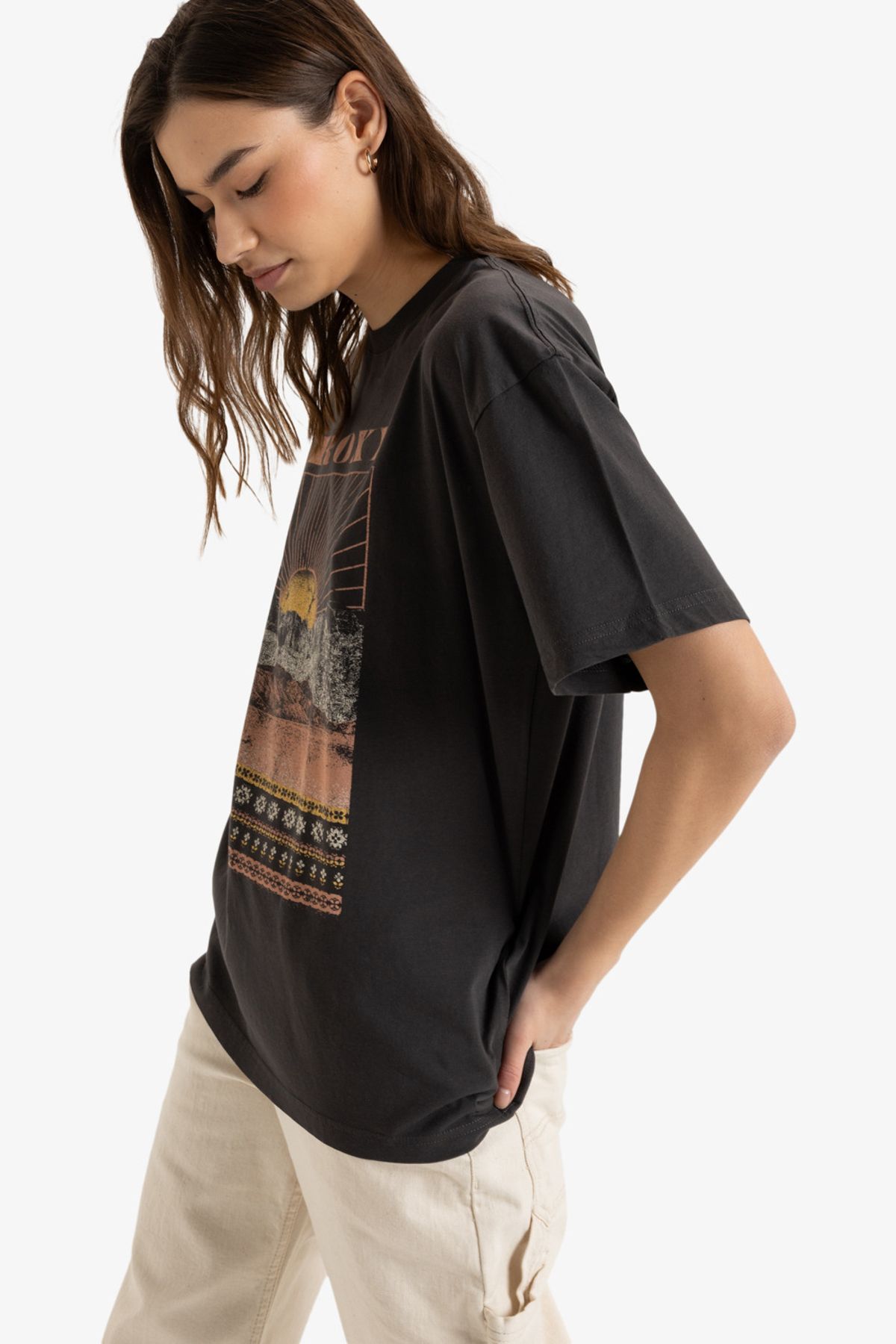 Roxy-Kurzarm-T-Shirt - 100 % Bio-Algodon, W 4