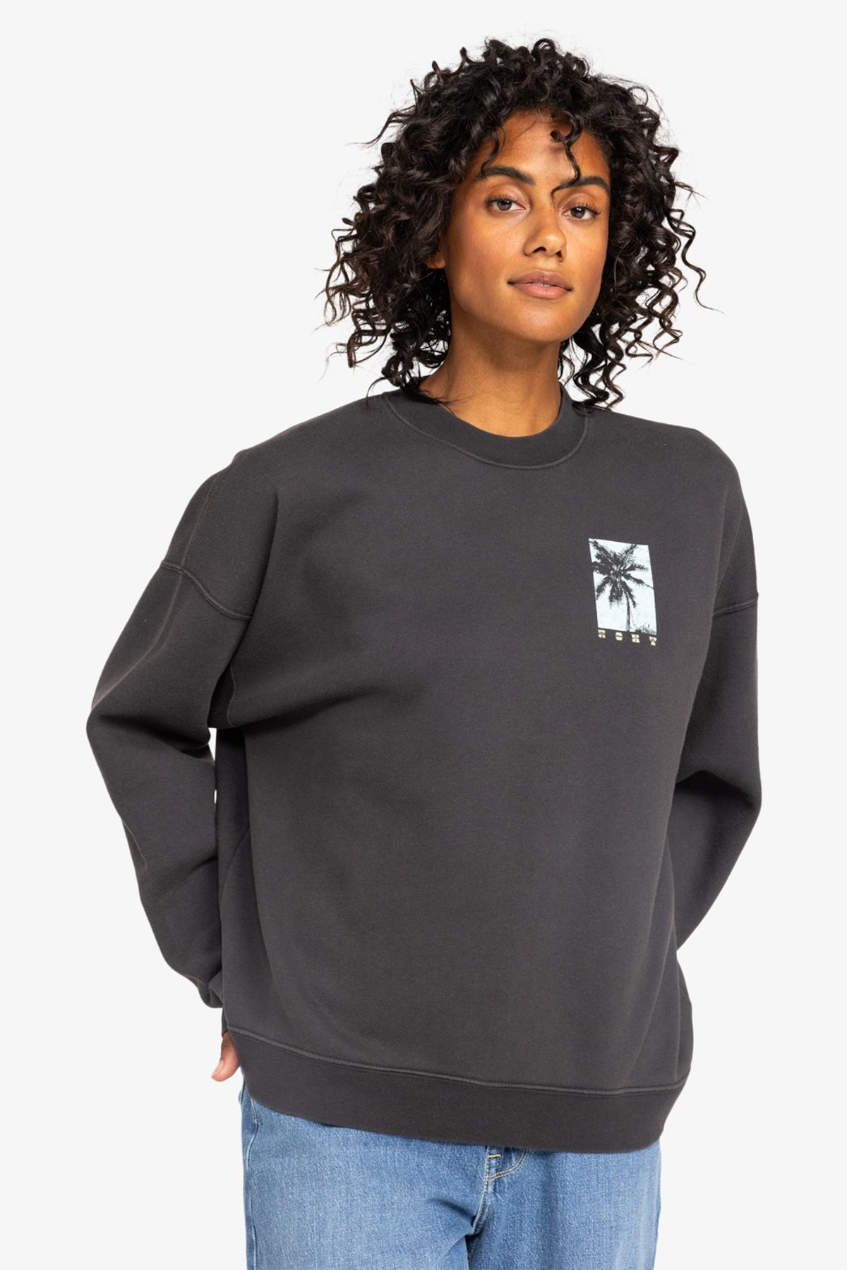 Roxy-Hanorac Pullover pentru femei - 55% Algodon 25% Algodon reciclat 20% Reciclare 3