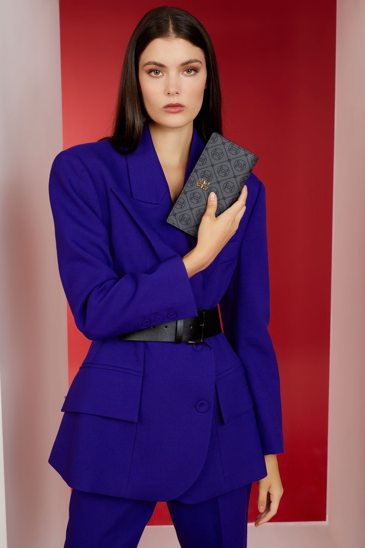 Pierre Cardin Antracytowa Damska Teczka I Kopertówka Kobieta - One Size