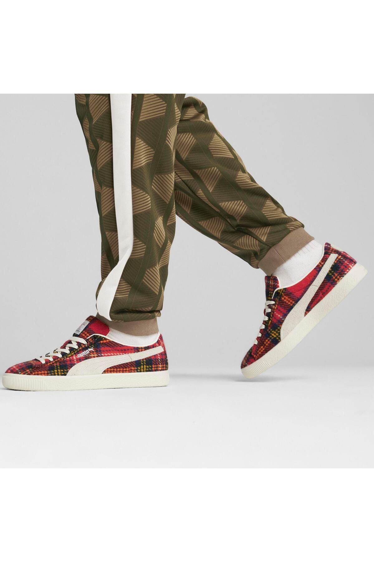 Puma-VTG Harris Tweed Suede - Frosted Ivory-Red 3