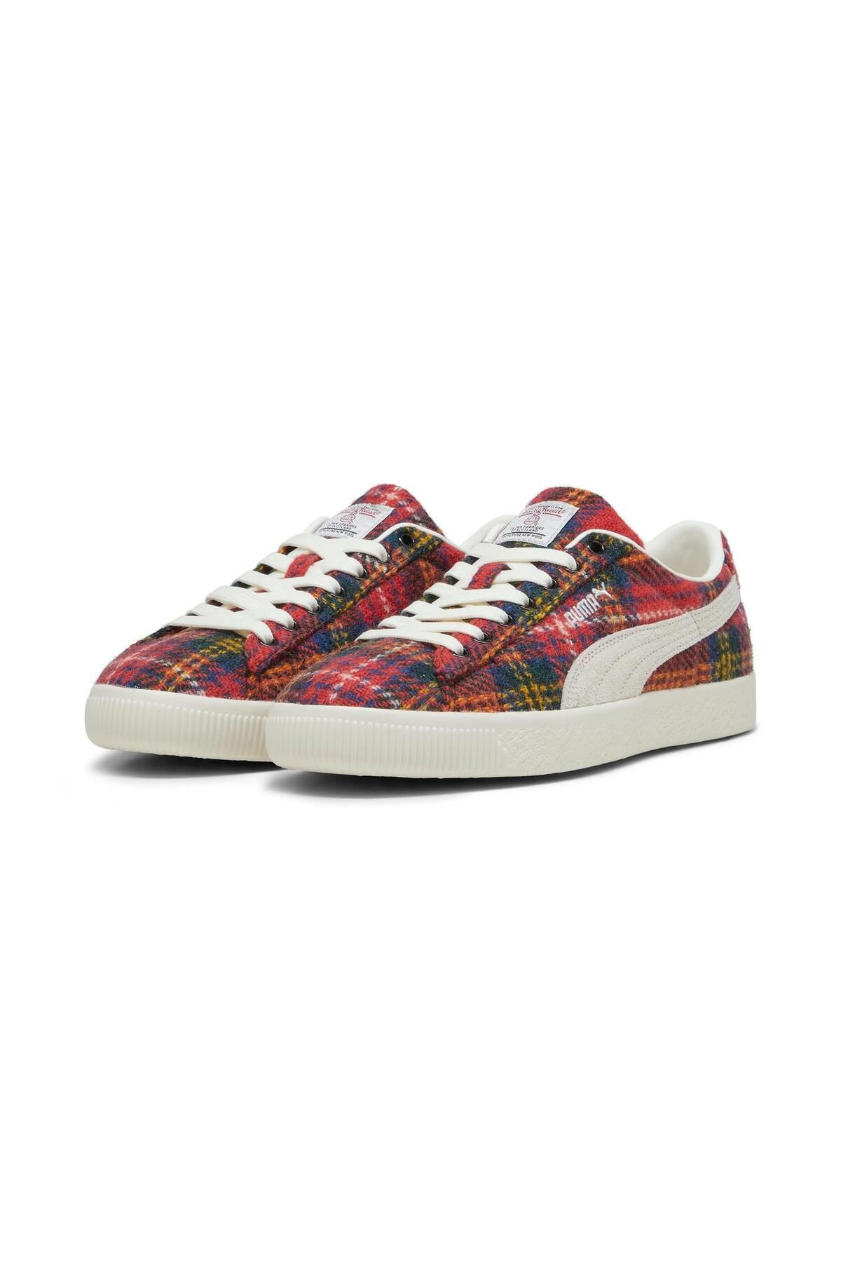Puma-VTG Harris Tweed Suede - Frosted Ivory-Red 4