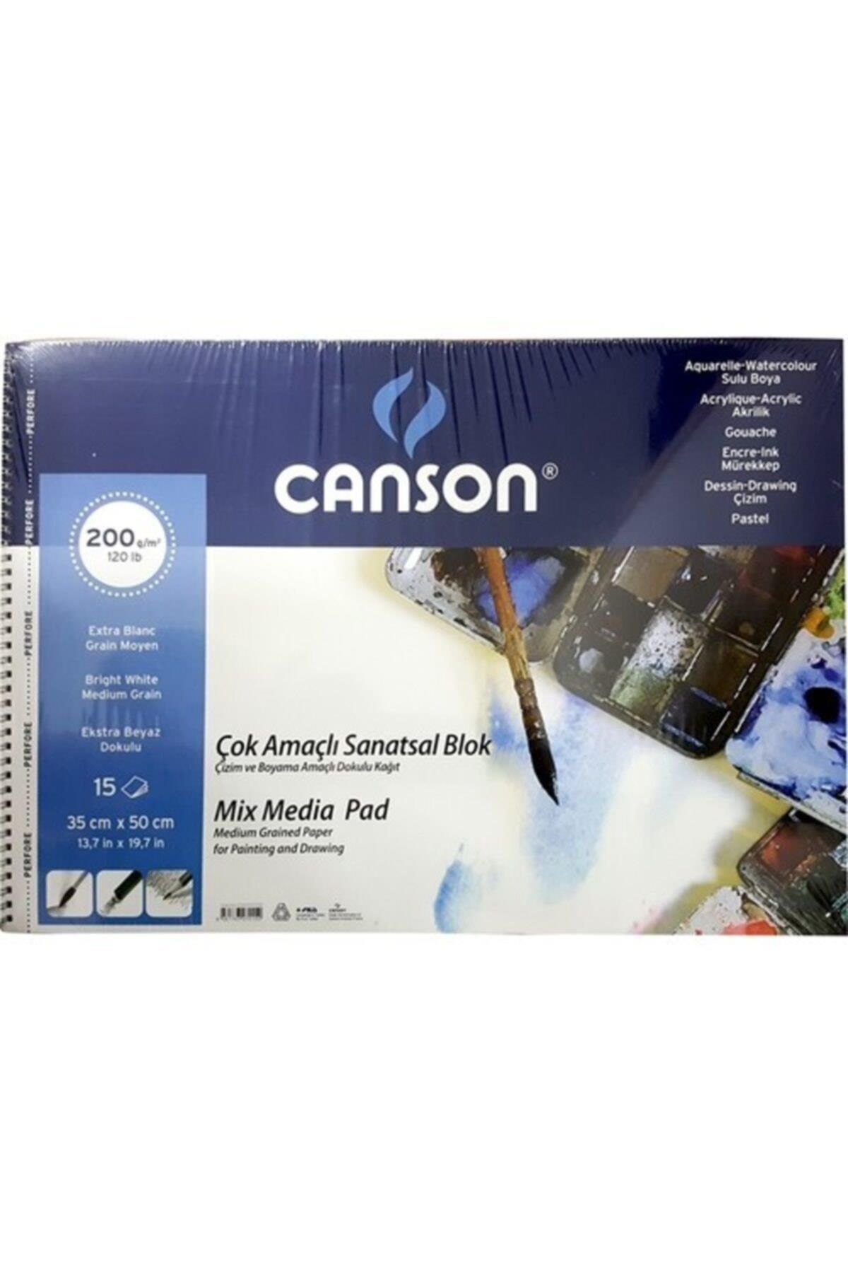 Canson-Finface 1557 - Multi-Purpose 200g 35x50 Sheets Color Picture Blocks 1