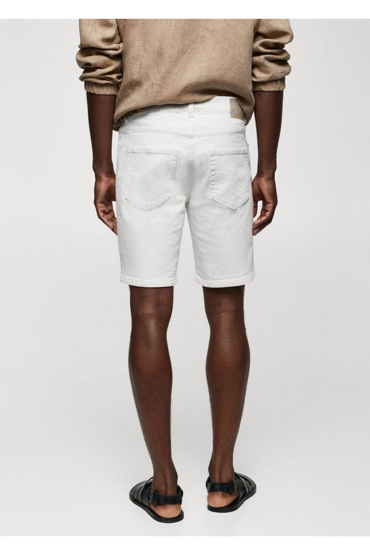 MANGO Man-Regular fit denim bermuda shorts 4