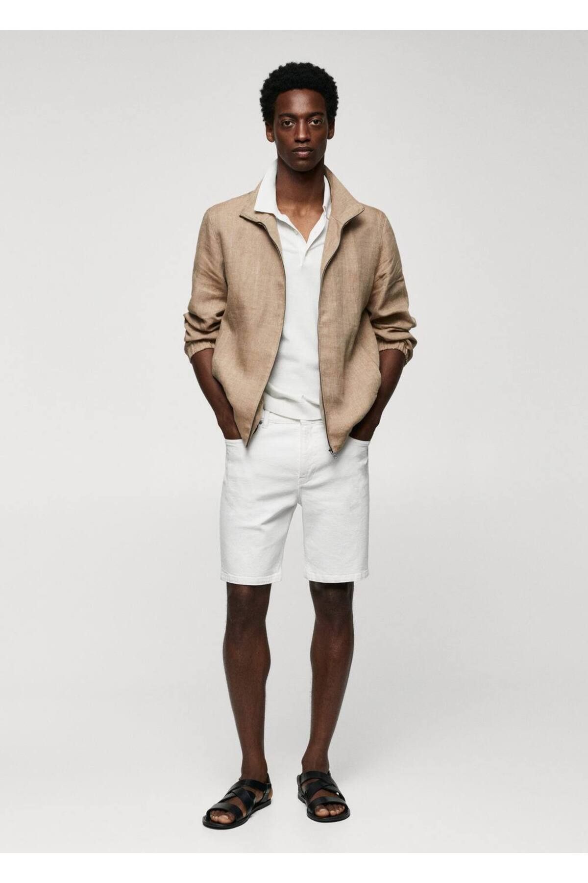 MANGO Man-Regular fit denim bermuda shorts 2