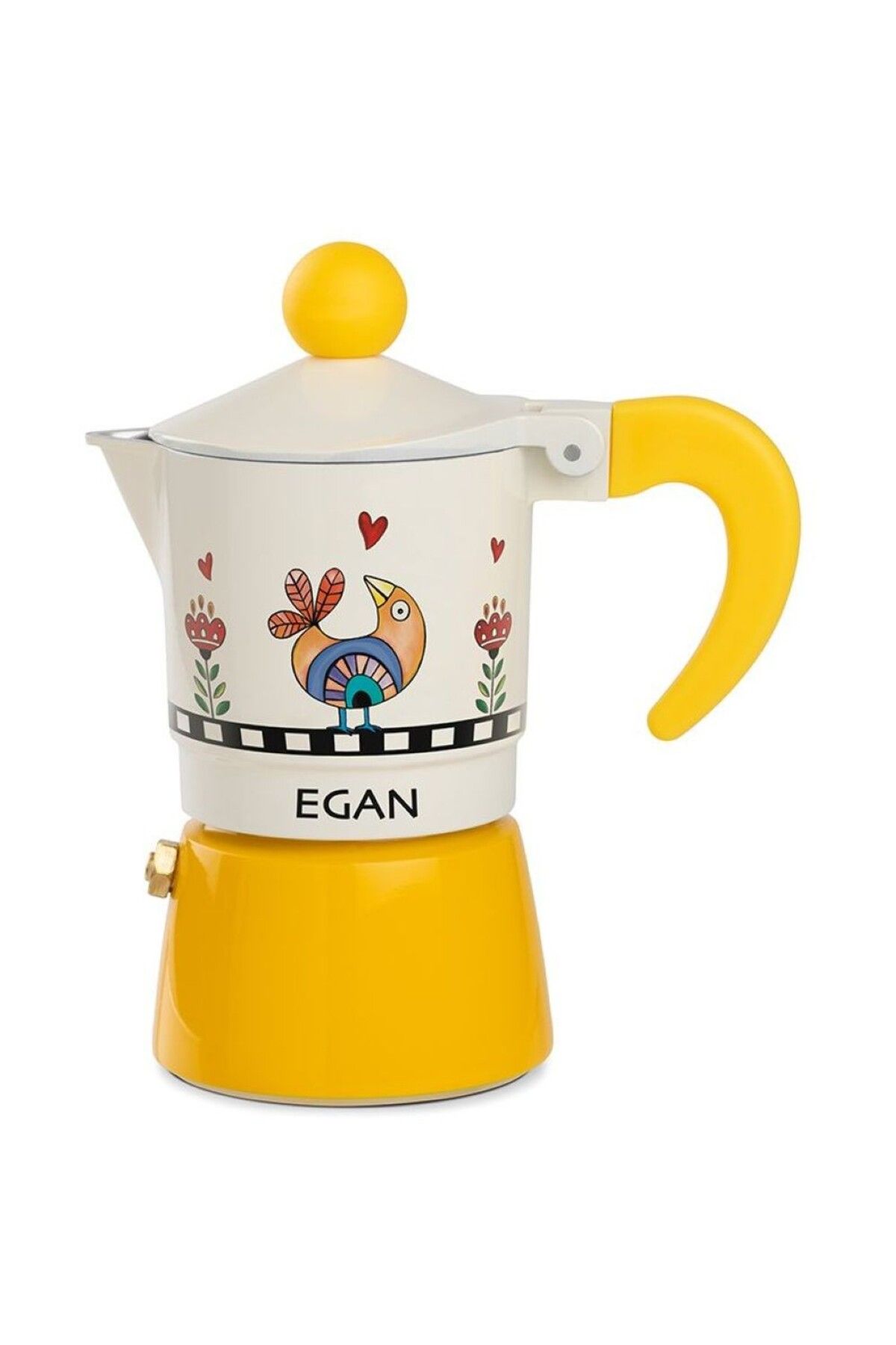 EGAN Cocorico Moka Kahve Makinesi Sarı
