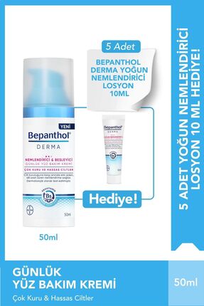 Bepanthol Derma Nemlendirici Günlük Yüz Bakım Kremi 50ml & 5 Adet Günlük Yoğu...