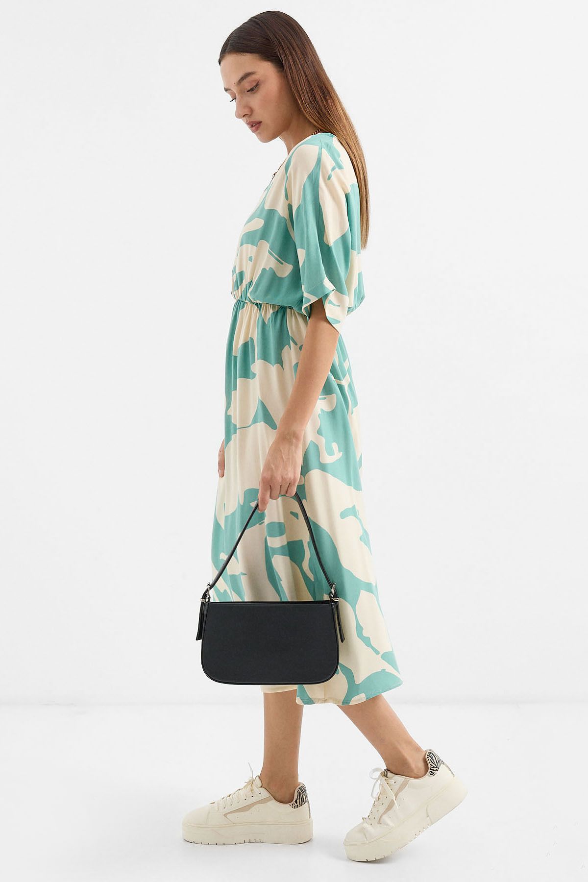 Bigdart-010172 Black Plain Baguette ShoulDer Bag 6