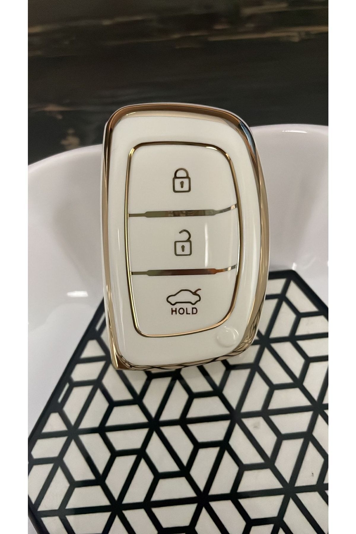 kral anahtar Hyundai Tucson,elentra,bayon,smart Vb.nano Yüksek Kalite Silikon Kumanda Kılıfı Beyaz