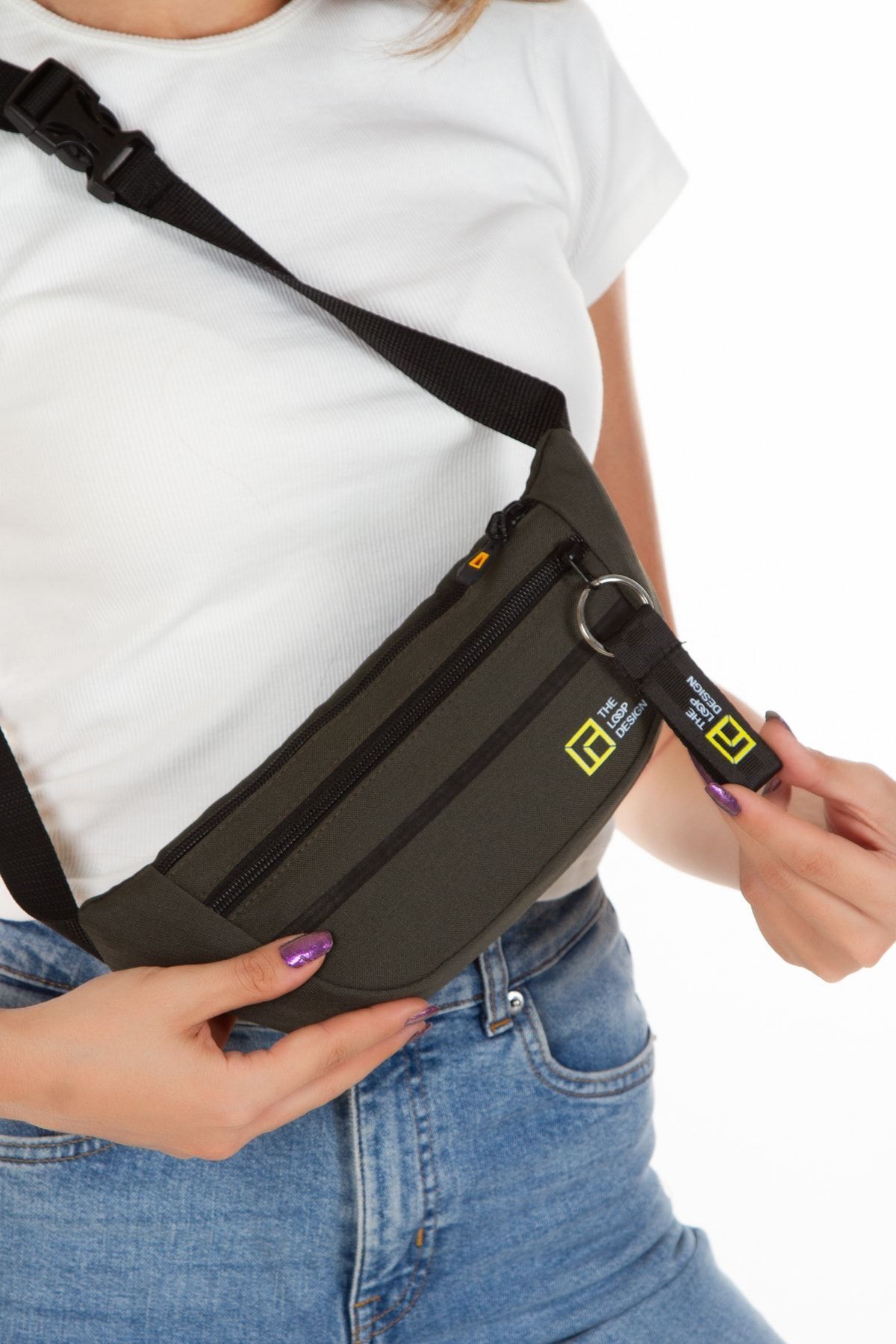 LOOP DESIGN-Unisex Crossbody Bag - Shoulder and Waist Bag, Adjustable Strap 4