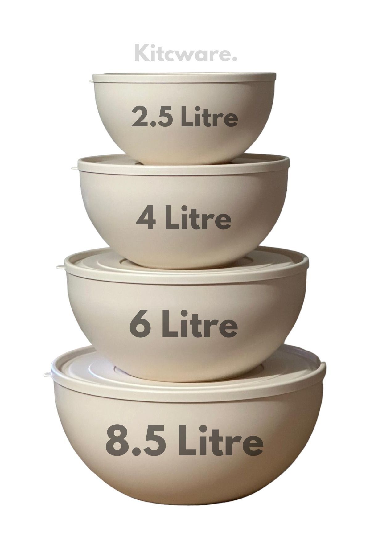 Kitcware-Food and Flour storage Container - soft Lid, Dough Basin, Large size Set of 4 2