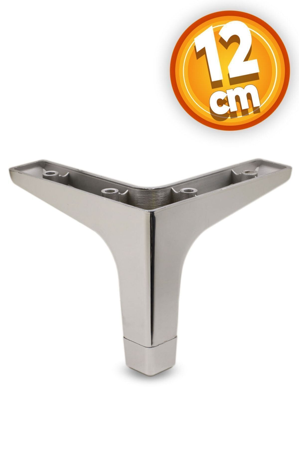 Badem10 Sedef Lüks Mobilya Kanepe Sehpa Tv Ünitesi Koltuk Ayağı 12 Cm Parlak Plastik Krom Baza Ayakları