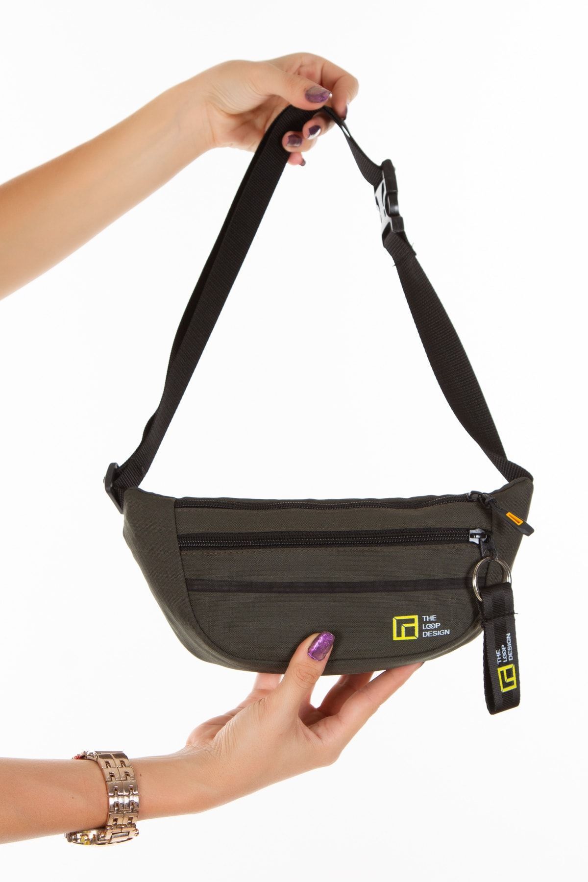 LOOP DESIGN-Unisex Crossbody Bag - Shoulder and Waist Bag, Adjustable Strap 5