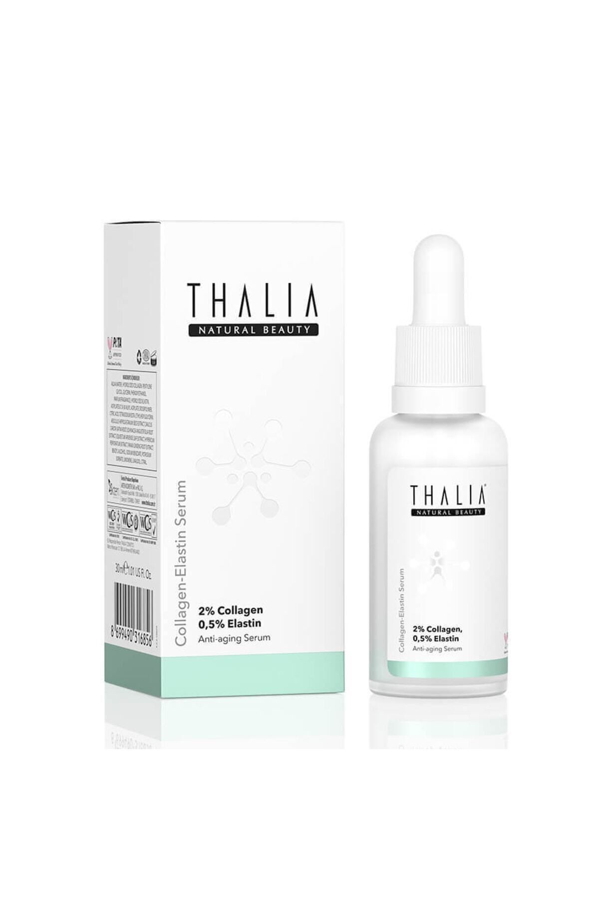 سرم مراقبت از پوست ضد پیری 2% کلاژن و 0.5% الاستین - 30 میلی لیتر Thalia