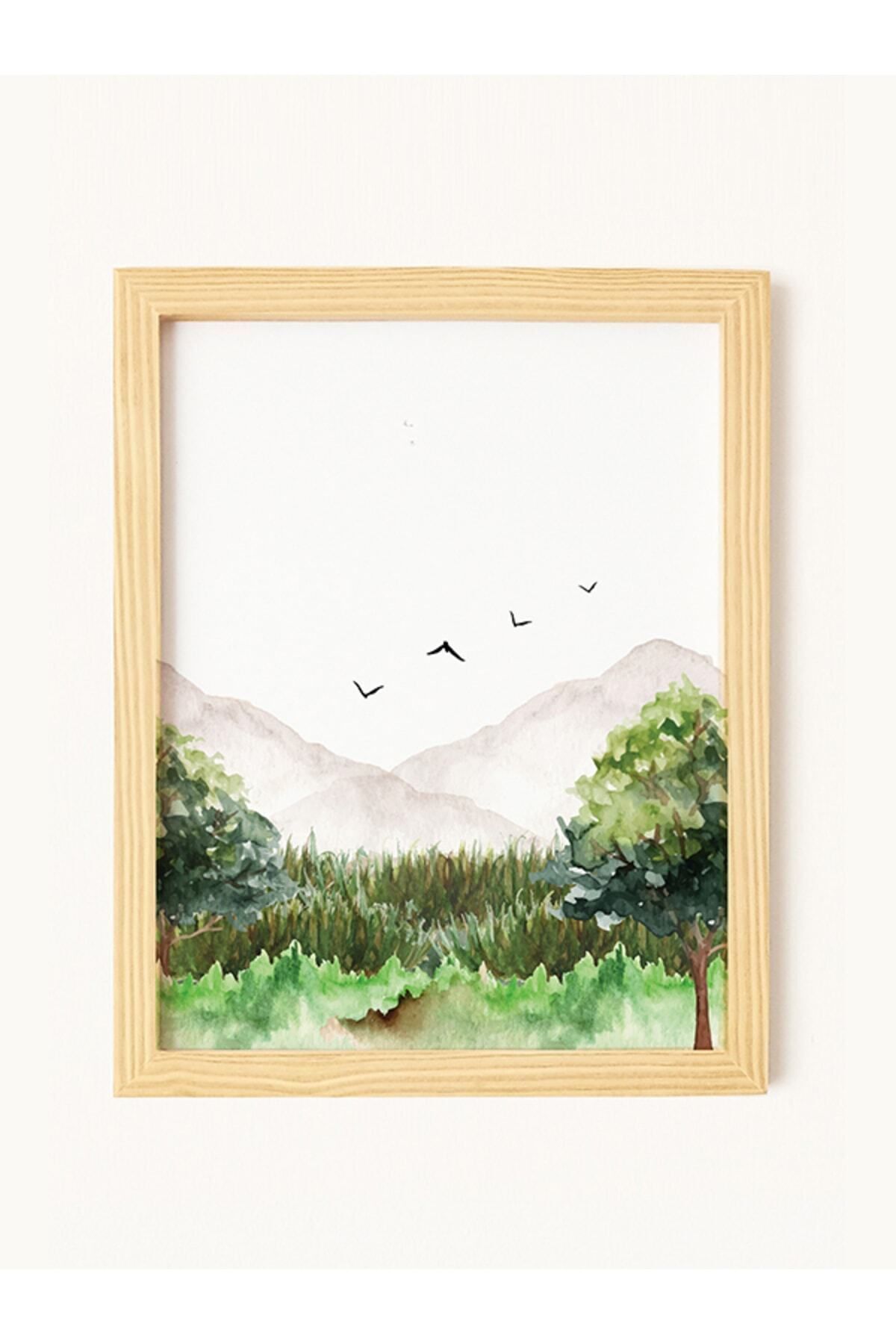 Ayışığı Dizayn-طقم لوحات كلاسيكية بإطار خشبي مكون من 3 قطع - 21x30 سم 5