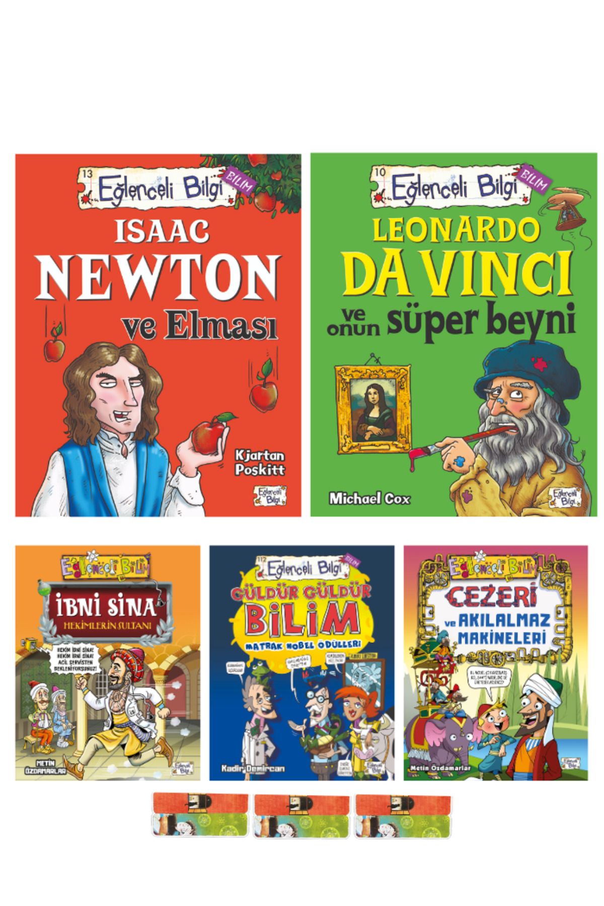 Eğlenceli Bilgi Yayınları Eğlenceli Bilim kitaplığı-Isaac Newton ve Elması,Leonardo Da Vinci Ve Onun,Güldür GüldürBilim-5kitap