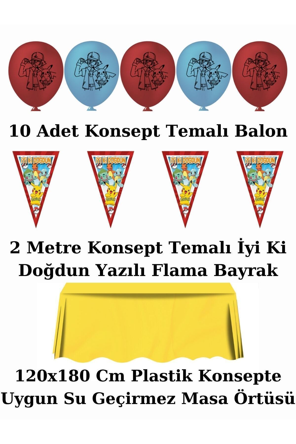 snowparty-16 Person Birthday Party Supplies Ornaments Set with Pokemon Banner Lxst 2