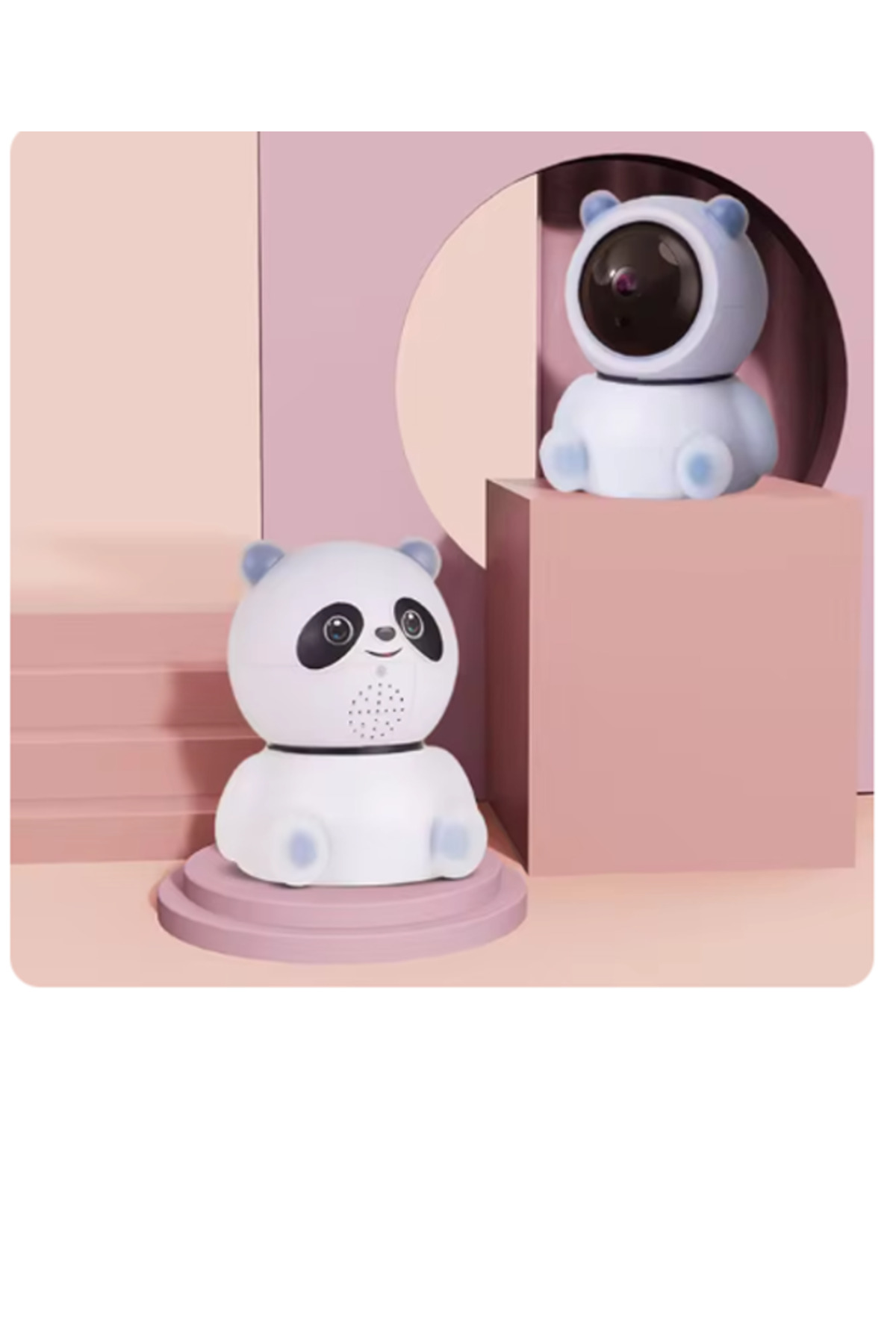 qasul Panda Görünümlü 360° 1080p Ip Güvenlik Kamerası Gece Görüşlü Wifi Kamera