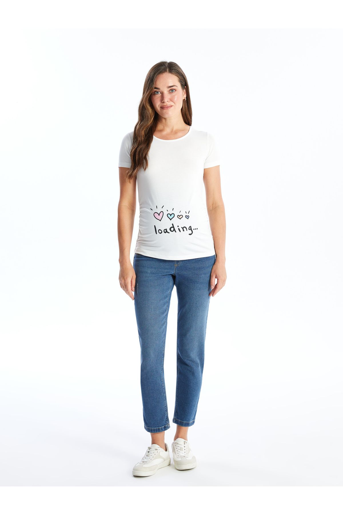 LC Waikiki-Maternity T-Shirt - Crew Neck, Printed, Short Sleeve 3
