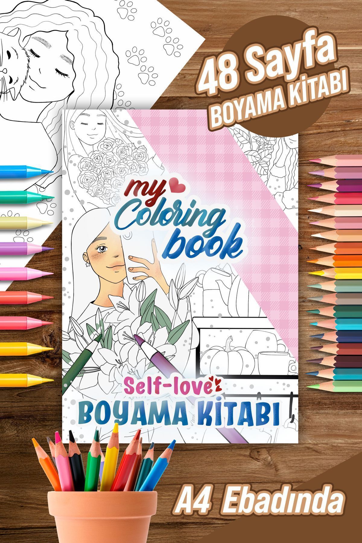 colortouch Self Love Boyama Kitabı Yetişkin ve Çocuk Boyama Kitabı