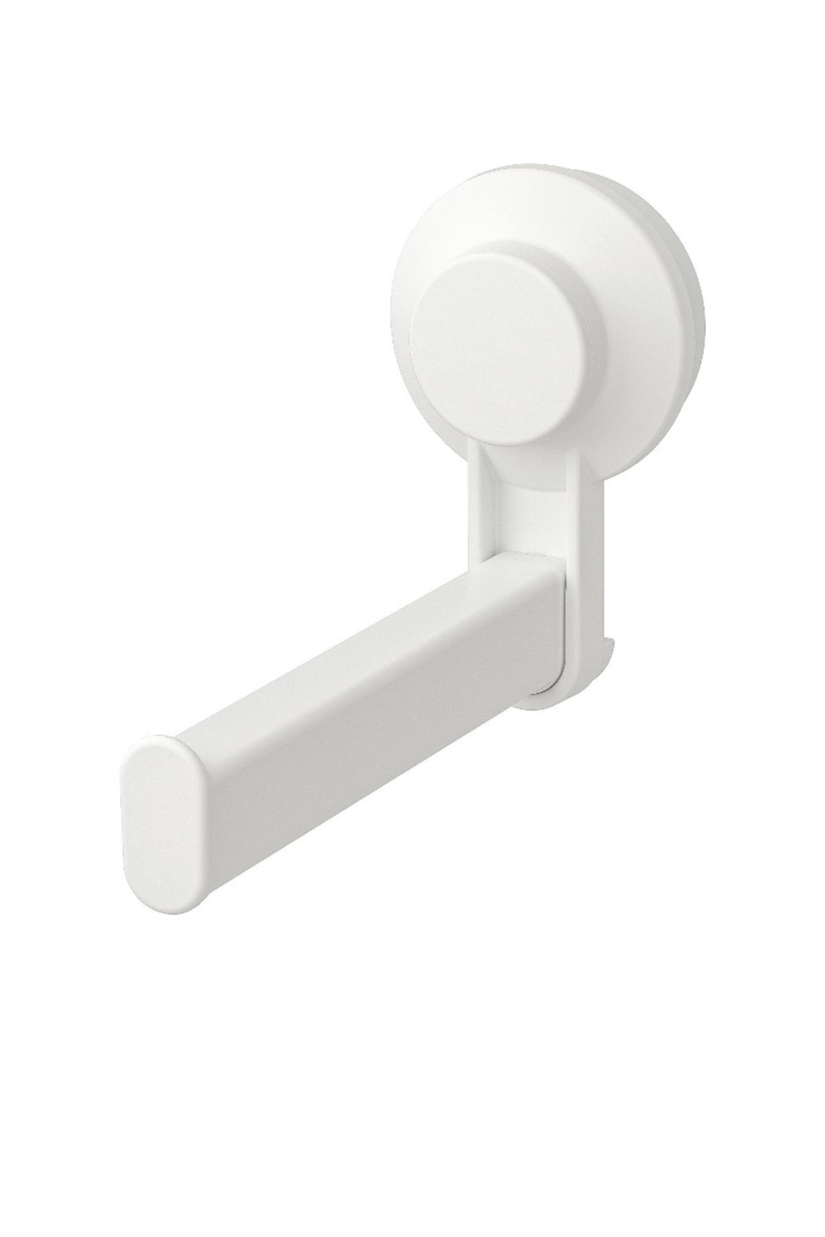 IKEA-White Toilet Roll Holder with Suction Cup - Perforation Free and Practical Assembly 1