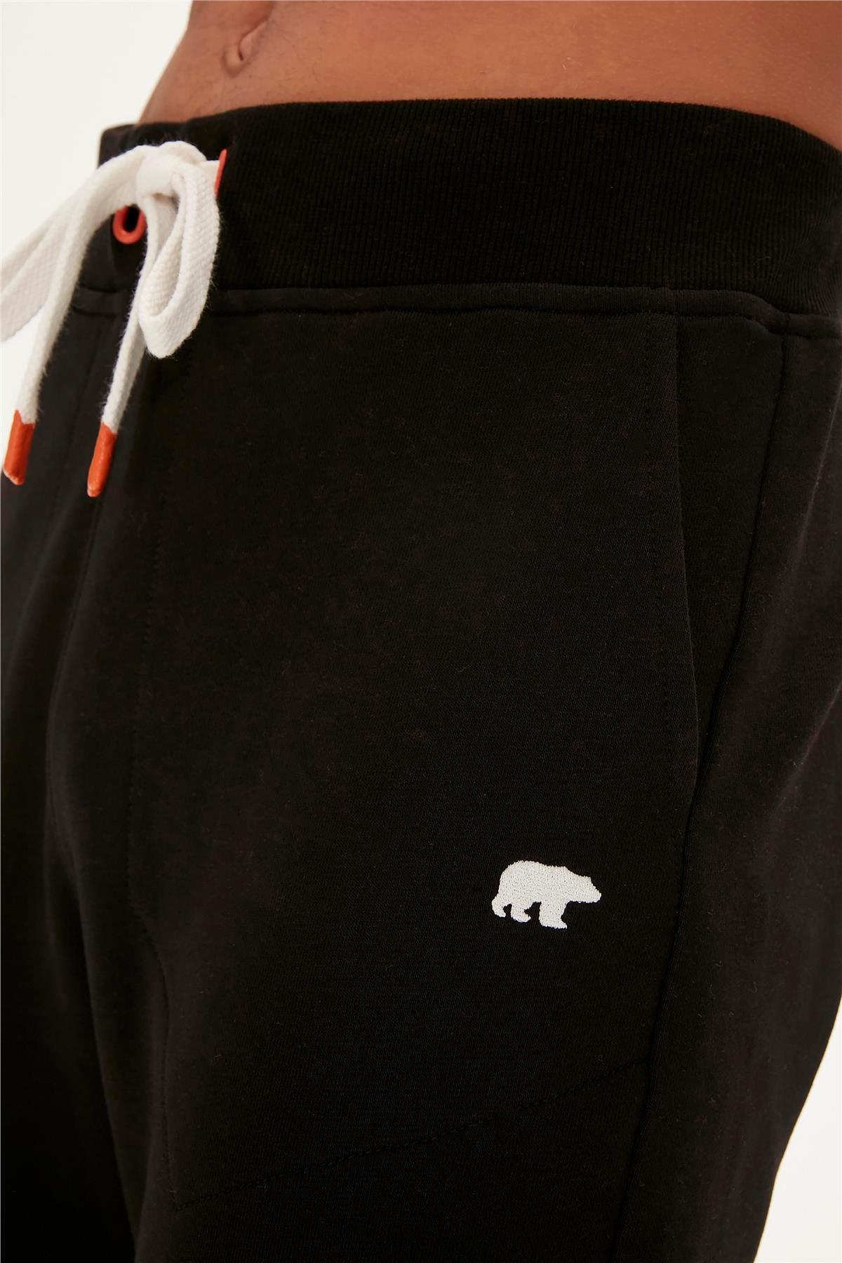 شلوار گرمکن مردانه مشکی بد بیر | 23.02.14.002NIGHT اورجینال - تصویر 5