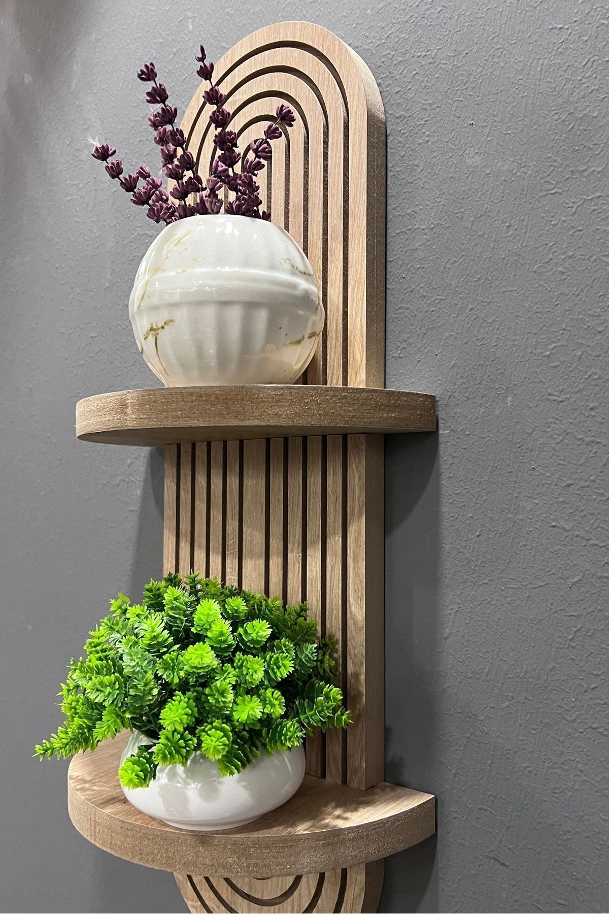 Semplice Meşe Dekoratif Duvar Rafı 54x16 Cm