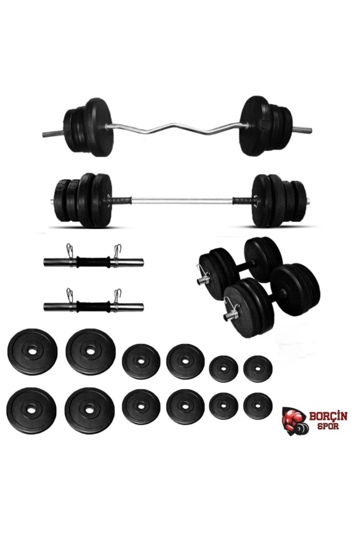 68 Kg Halter-dambıl Ve Zbar Seti Ağırlık Seti Vücut Geliştirme Seti